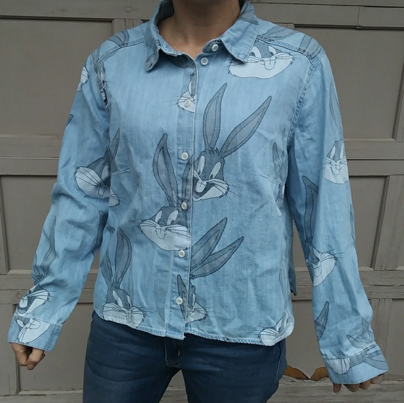 bugs bunny denim shirt